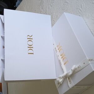 Dior Empty White Branded Gift Box Shopping Bag Gift Cards Tissue Ribbon Dust Bag